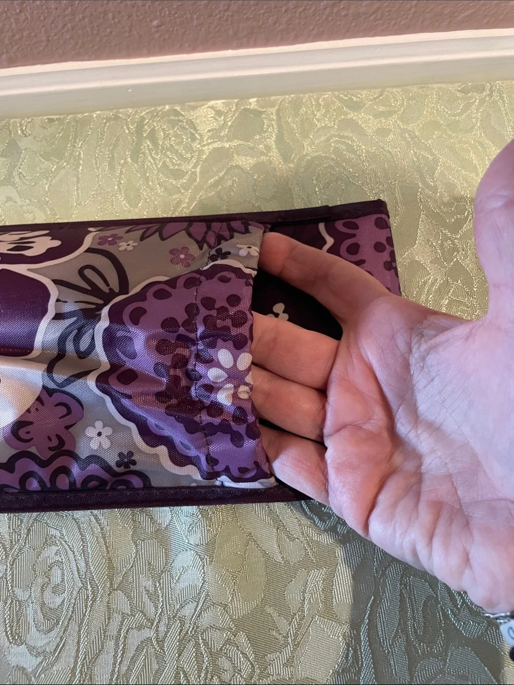 Thirty-One Flat Iron Case in Plum Awesome Blossom